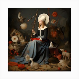 Virgin And The Demons Canvas Print