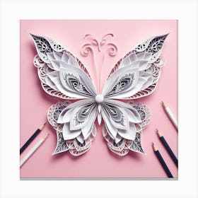 Paper Butterfly Art Canvas Print