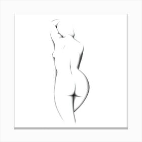 Nude Figure Drawing artwork adult mature drawing sketch Canvas Print
