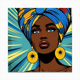 Nafisat African Woman In A Turban Canvas Print