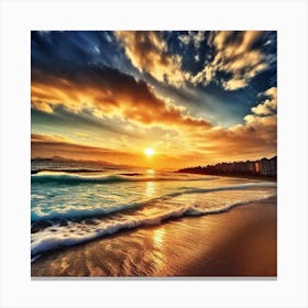 Sunset At The Beach 363 Canvas Print