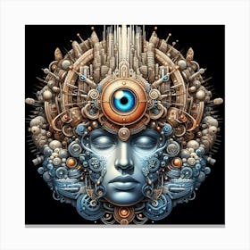 Cybernetic Head Canvas Print