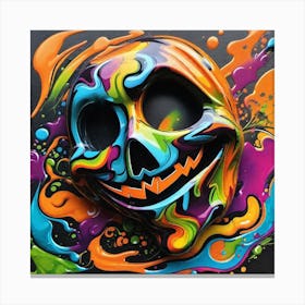 Colorful Skull 7 Canvas Print