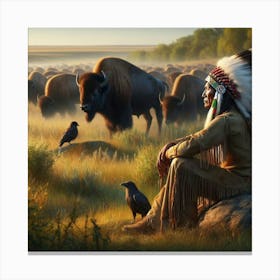 Sitting Bull Copy Canvas Print