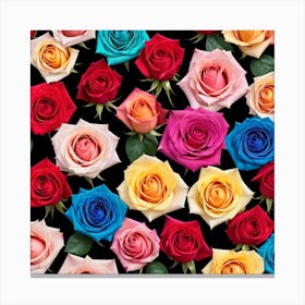 Colorful Roses 25 Canvas Print