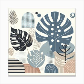 Scandinavian style, Monstera deliciosa Canvas Print