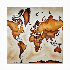 World Map 3 Canvas Print