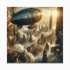 Steampunk City 1 Canvas Print