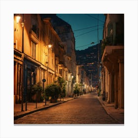 Street At Night Canvas Print