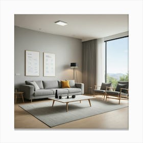 Modern Living Room 2 Canvas Print