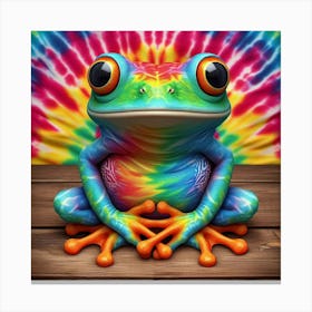 Tie Dye Frog 2 Canvas Print