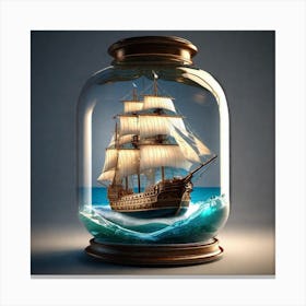 Ship In A Bottle 3 Canvas Print