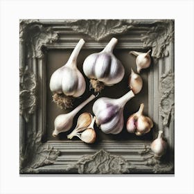 Garlic In A Frame 2 Canvas Print