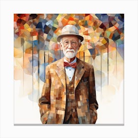 Old Man In Hat 2 Canvas Print