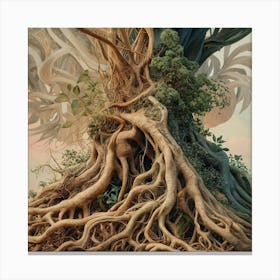 A Stunning And Detailed Illustration Of Roots And Bwsqp8emsg Zf8xdluztdg Njbv5xibsjalg Ziqa9org Canvas Print