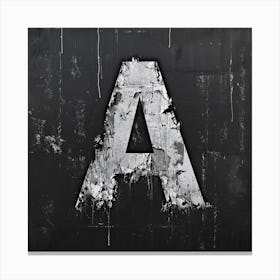 Letter A Made of Iron Canvas Print