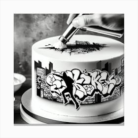 Graffiti Cake Canvas Print