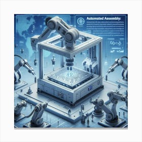 Robots In A Factory 7 Canvas Print