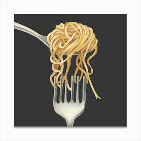 Spaghetti Fork Pasta Art Print Art Print Painti Canvas Print