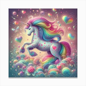 Rainbow Unicorn 1 Canvas Print