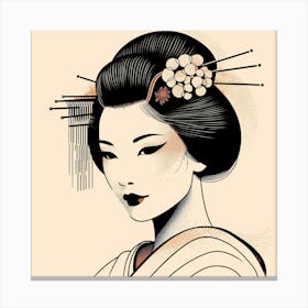 Japan Geisha Visual 112 Canvas Print