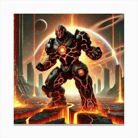 Lava Sentinels Withstanding Gravitational Forces Canvas Print