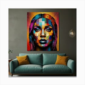 Colorful Woman Canvas Print