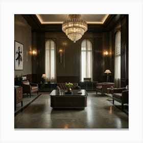 Lobby Of A Hotel 3 Canvas Print