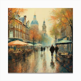 Amsterdam cafes, autumn season3 Canvas Print