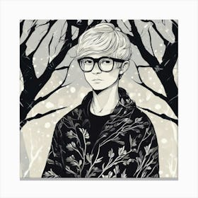 Boy With Glasses Canvas Print