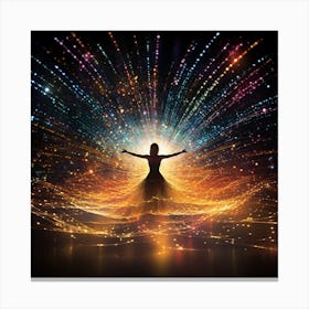 Woman With Arms Outstretched Canvas Print