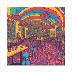 Candy Café Canvas Print