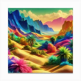 Colorful Desert Landscape Canvas Print