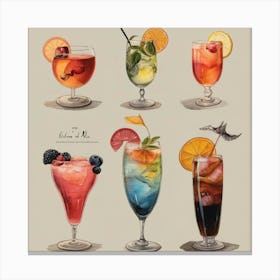 Default Drinks Inspired By Art And Literature Aesthetic 1 Canvas Print