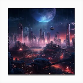 Futuristic City Canvas Print