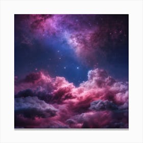 Cloudy Night Sky Canvas Print