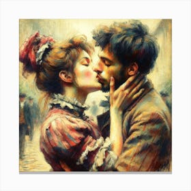 Kiss Art Print Canvas Print