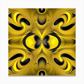 Yellow Abstract Pattern Canvas Print