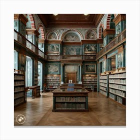 Swedish Library Canvas Print