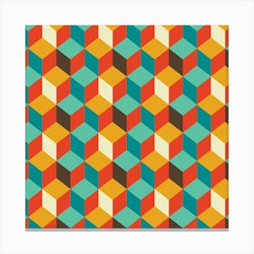 Modern Retro Pattern 12 Canvas Print