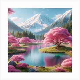 Pink trees 3 Canvas Print