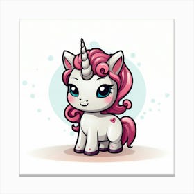 Cute Unicorn 78 Canvas Print