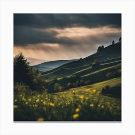 Sunset In The Mountains 2 Canvas Print