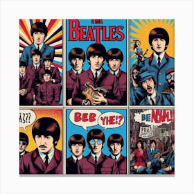 Beatles Story, pop art 3 Canvas Print