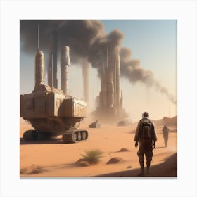 Futuristic Desert Canvas Print