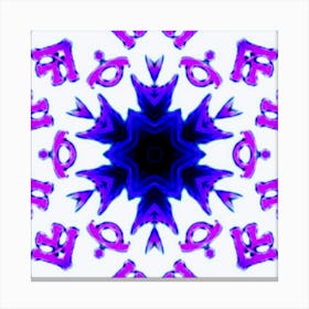 Abstract Purple Snowflake Leinwandbild