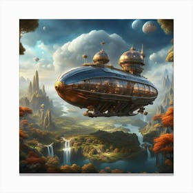 Spaceship In The Sky 1 Canvas Print