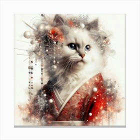 Kimono Cat 1 Canvas Print