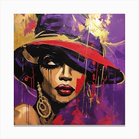 Woman In A Hat 18 Canvas Print