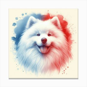 Watercolor Samoyed 4 Canvas Print